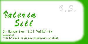 valeria sill business card